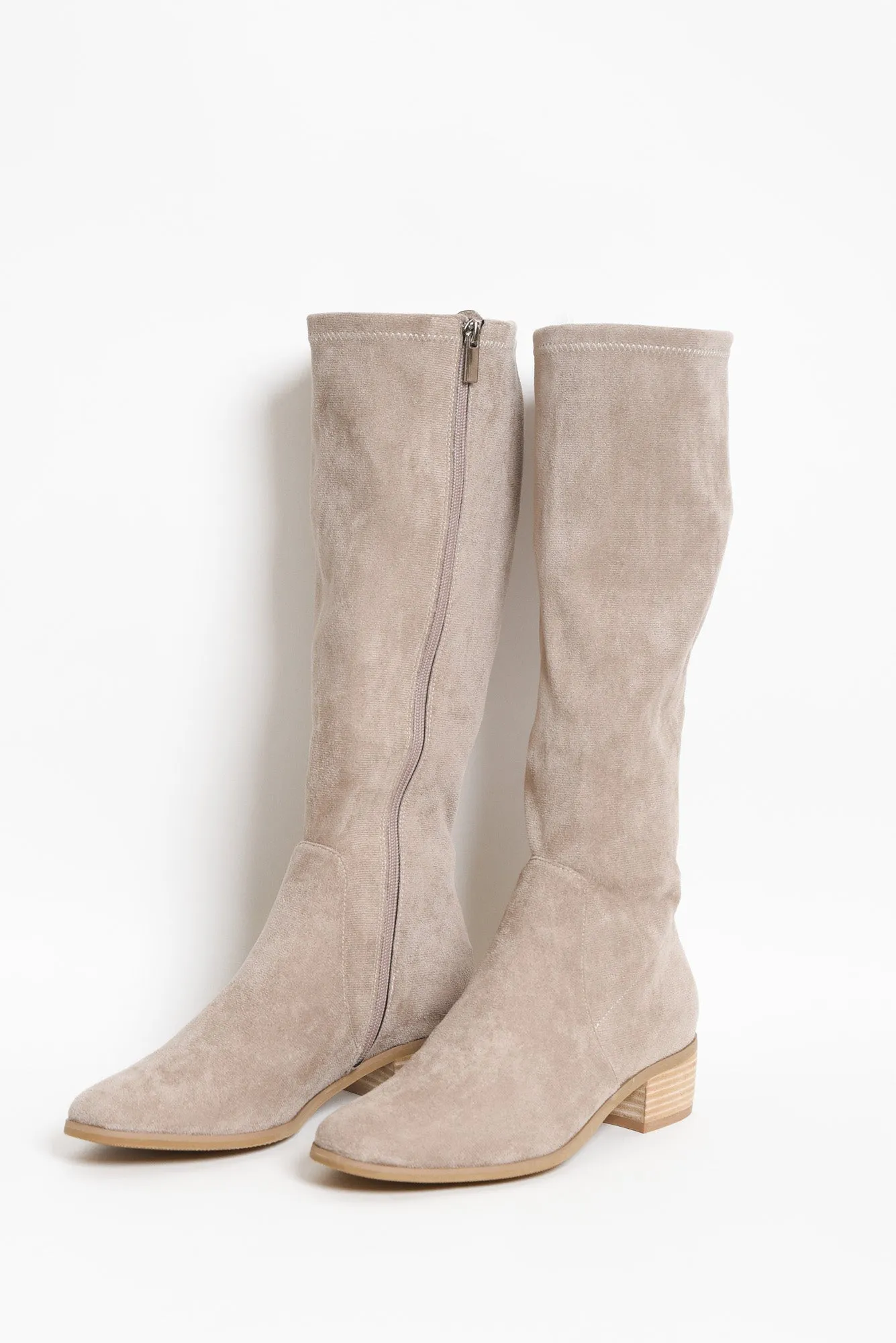 Jensen Taupe Stretch Knee Boot sold by Blue Bungalow