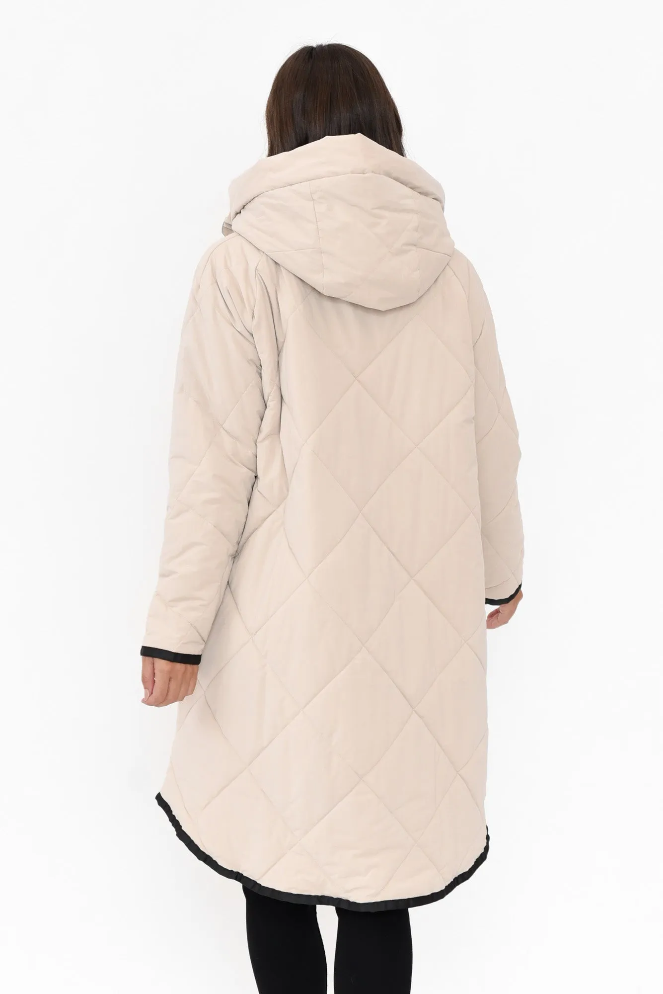 Ramsay Cream Quilted Puffer Coat sold by Blue Bungalow product image thumbnail 5