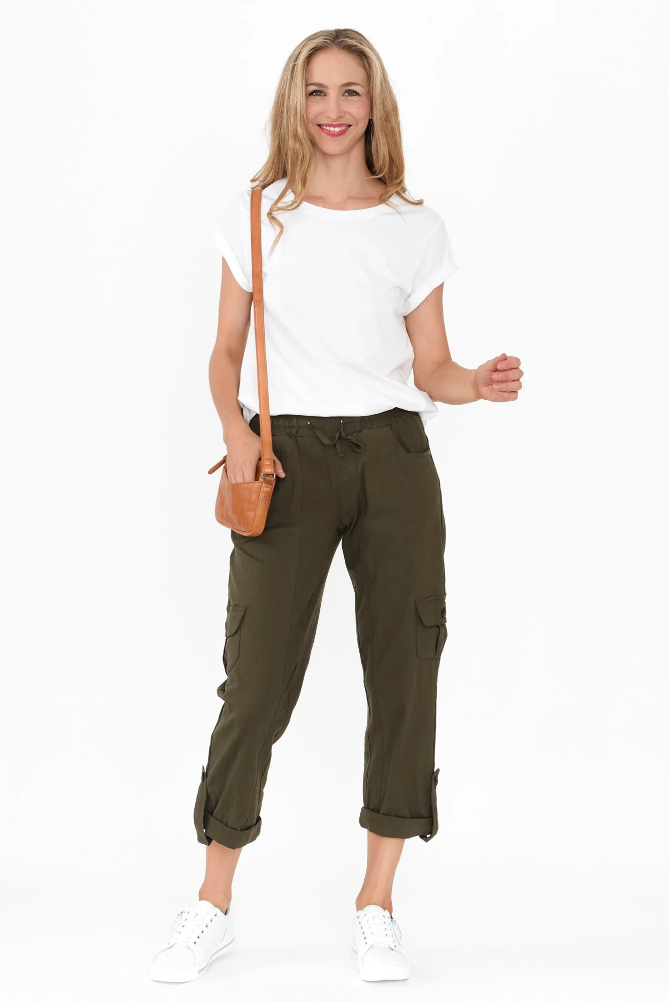 Colette Khaki Cargo Pants sold by Blue Bungalow product image thumbnail 2