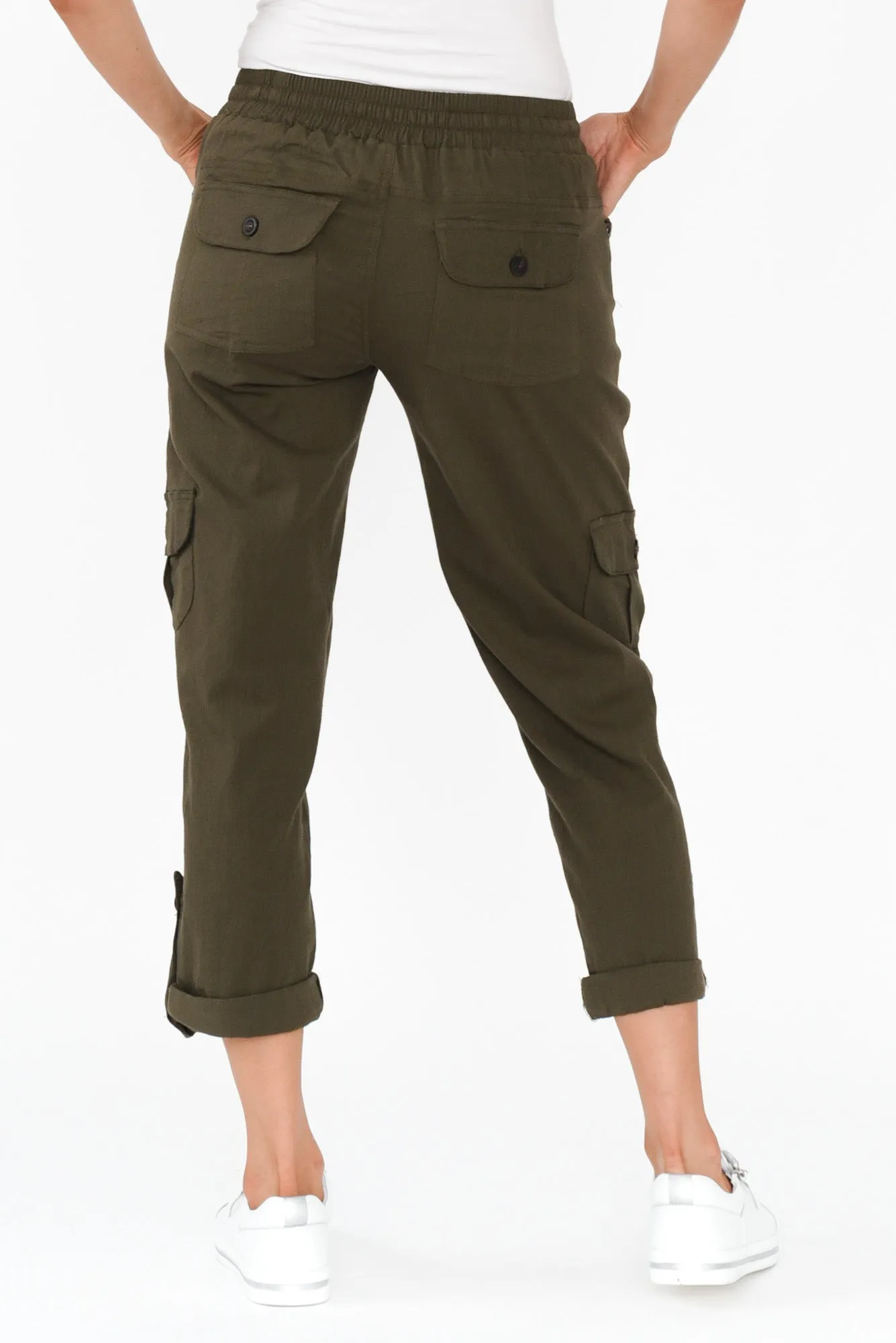 Colette Khaki Cargo Pants sold by Blue Bungalow product image thumbnail 4