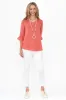Gomez Peach Button Top sold by Blue Bungalow