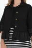 Dolores Black Cotton Frill Jacket sold by Blue Bungalow