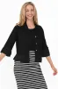 Dolores Black Cotton Frill Jacket sold by Blue Bungalow