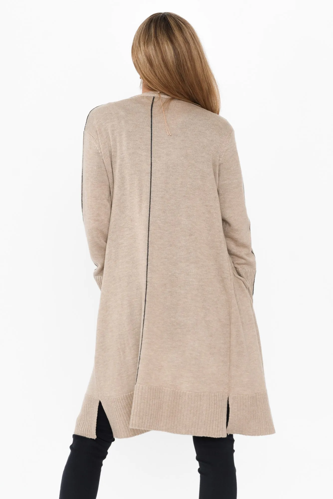 Charter Taupe Knit Pocket Cardigan sold by Blue Bungalow product image thumbnail 4