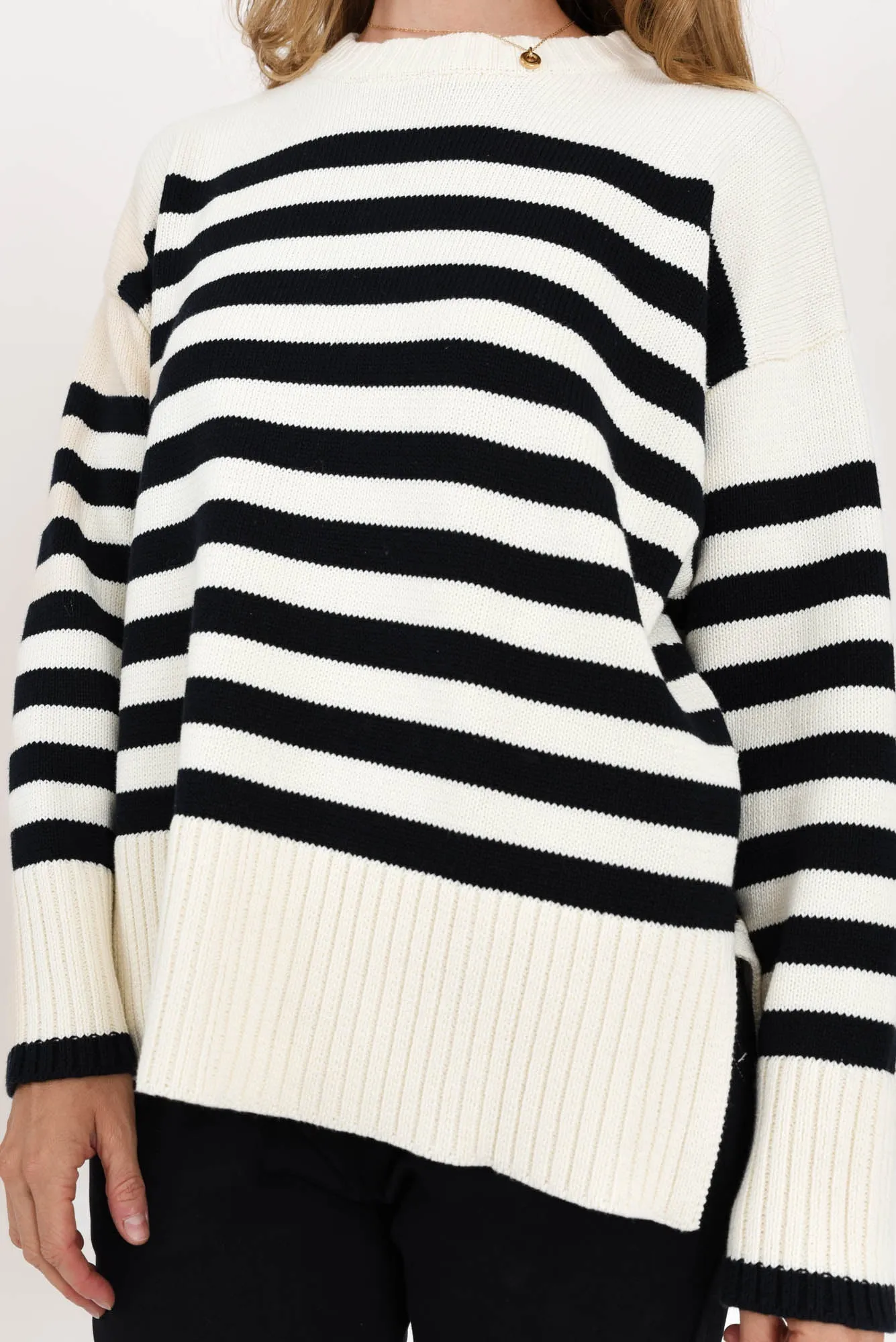 Emelia Cream Stripe Cotton Knit Jumper sold by Blue Bungalow product image thumbnail 5