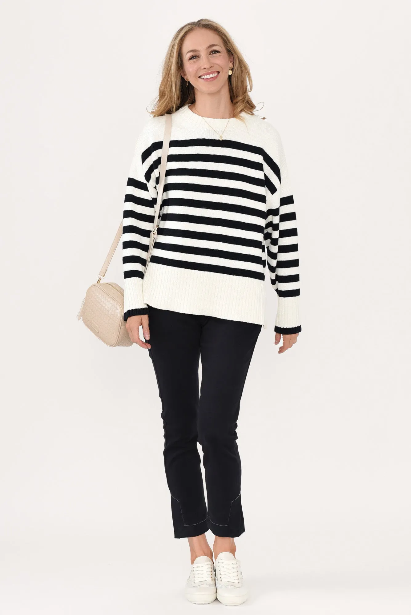Emelia Cream Stripe Cotton Knit Jumper sold by Blue Bungalow product image thumbnail 2