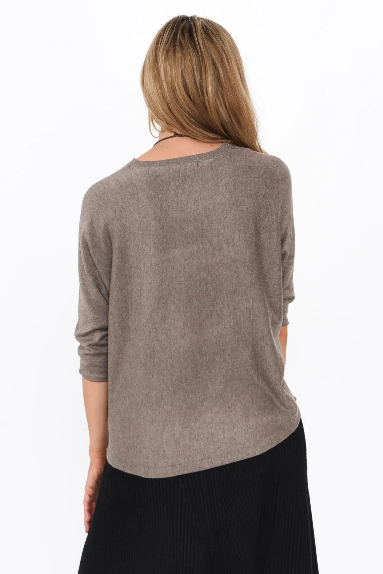 Saphira Mocha Knit Top sold by Blue Bungalow product image thumbnail 4