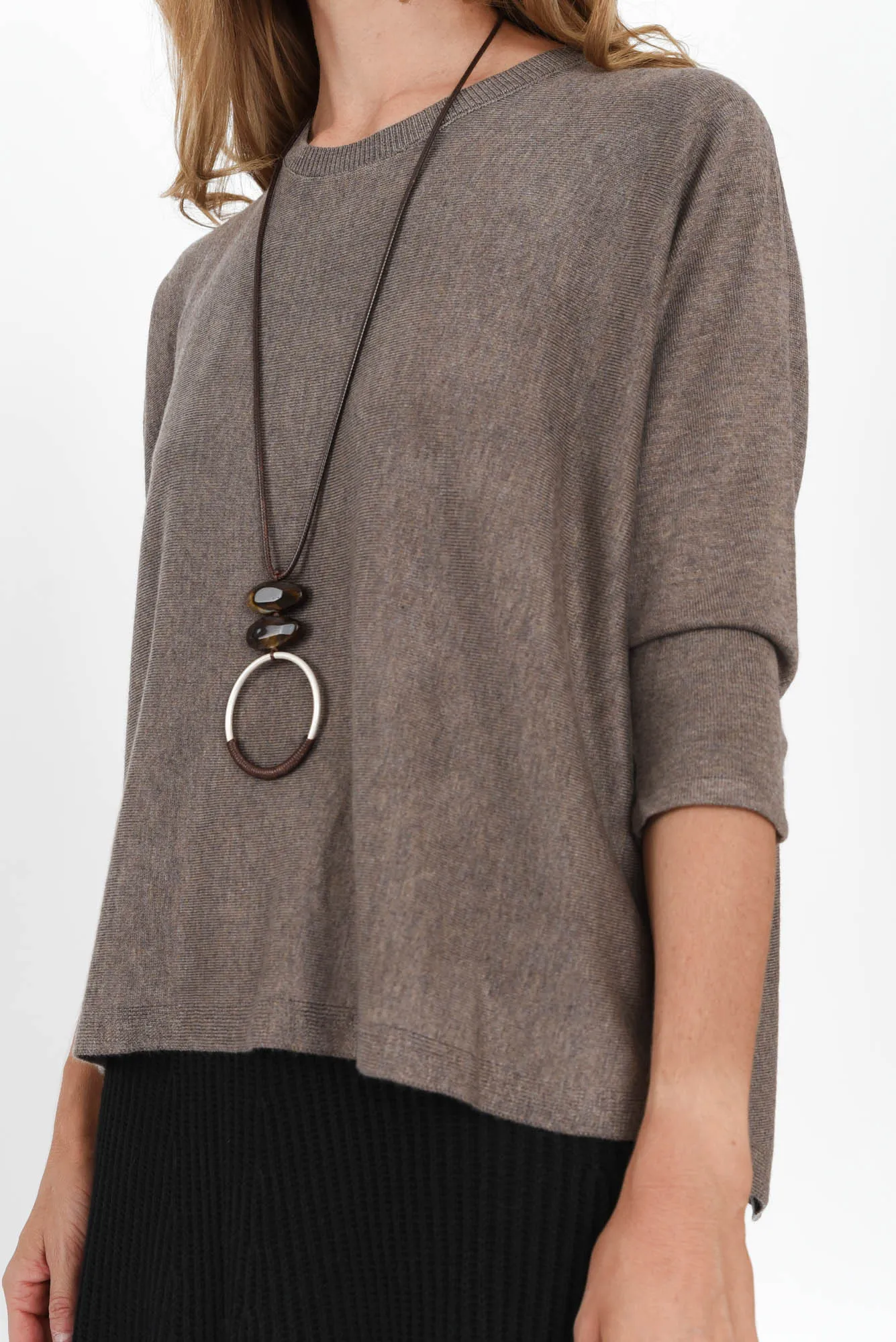 Saphira Mocha Knit Top sold by Blue Bungalow product image thumbnail 5