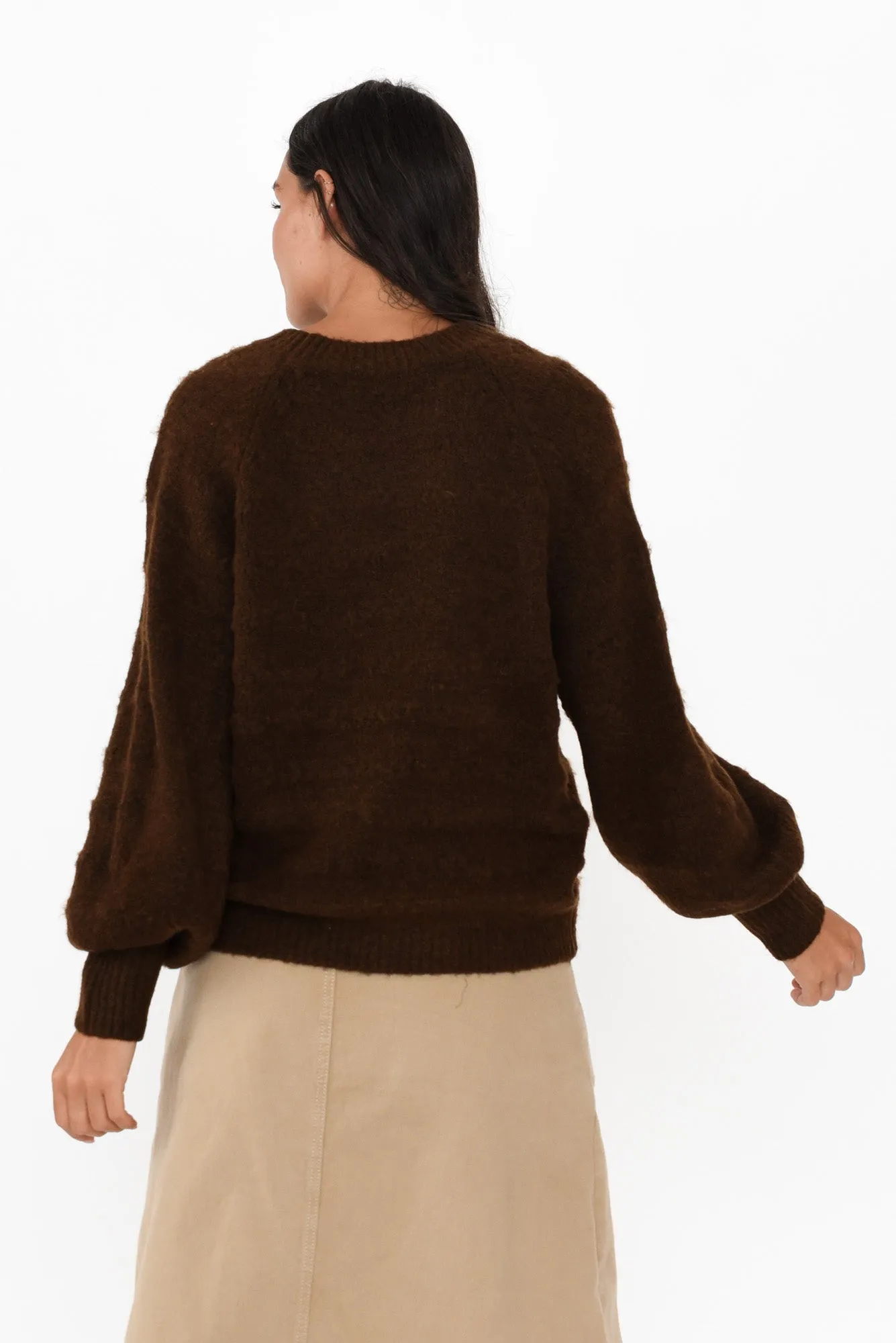 Alta Chocolate Bishop Sleeve Jumper sold by Blue Bungalow product image thumbnail 4