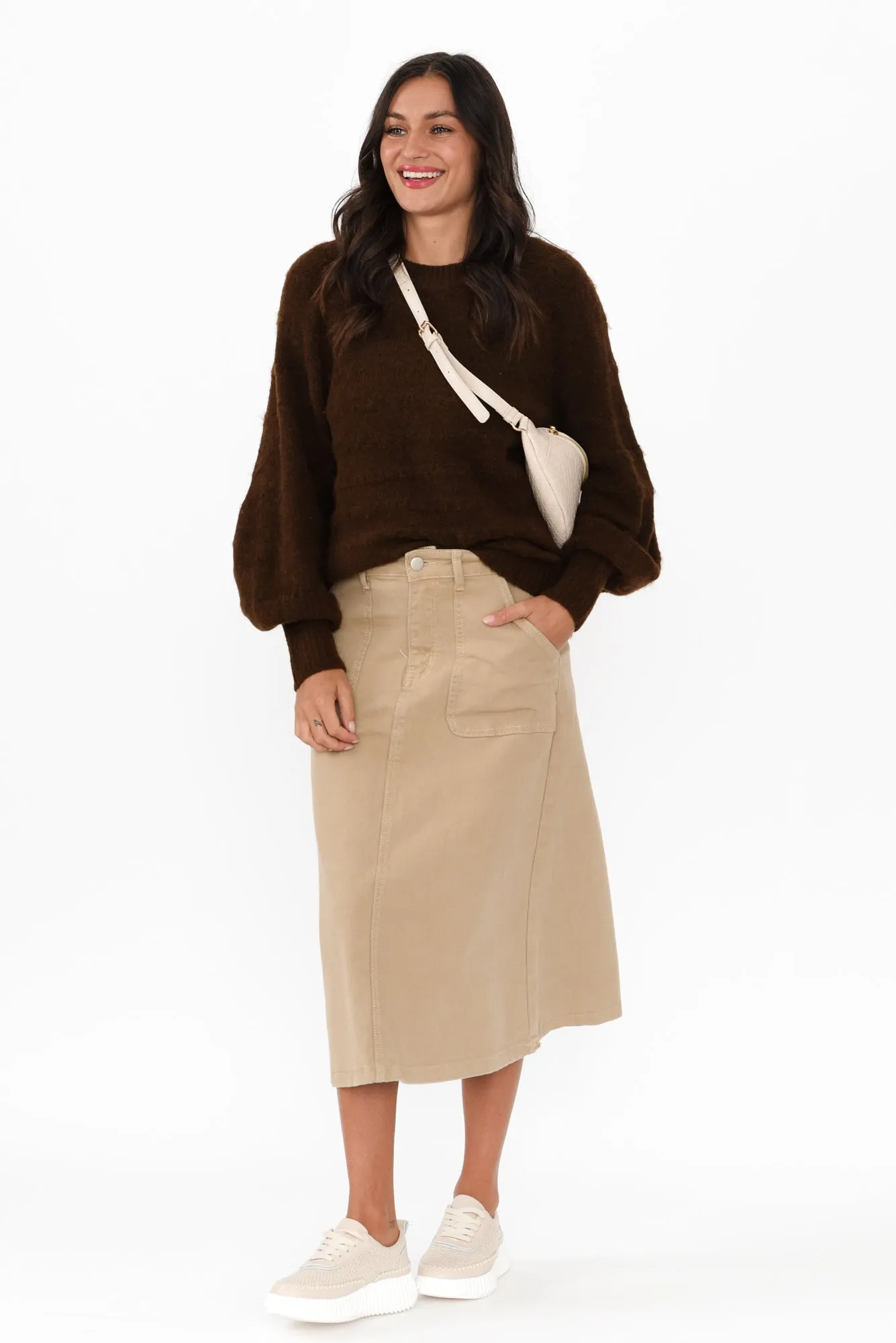 Alta Chocolate Bishop Sleeve Jumper sold by Blue Bungalow product image thumbnail 2