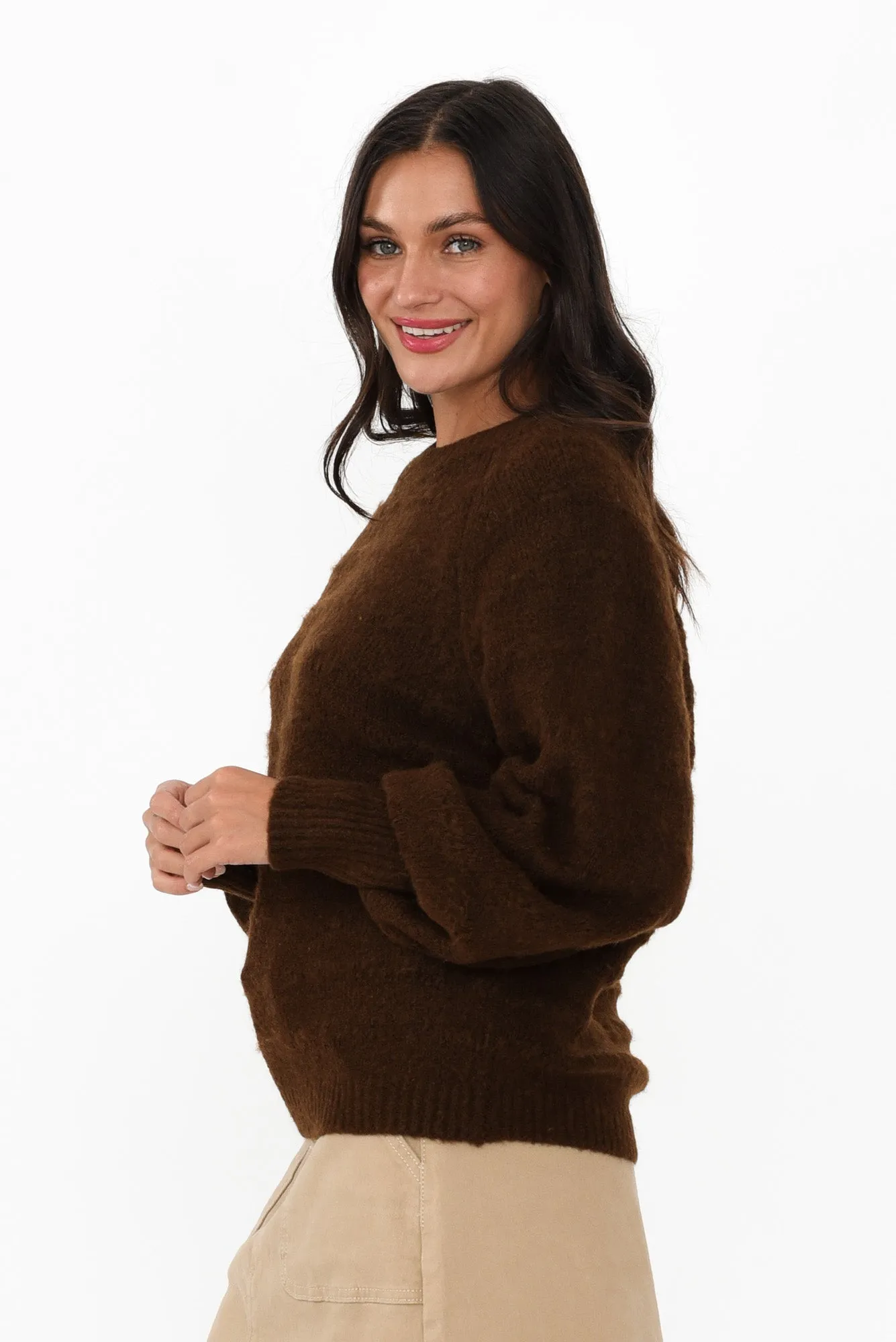 Alta Chocolate Bishop Sleeve Jumper sold by Blue Bungalow product image thumbnail 3