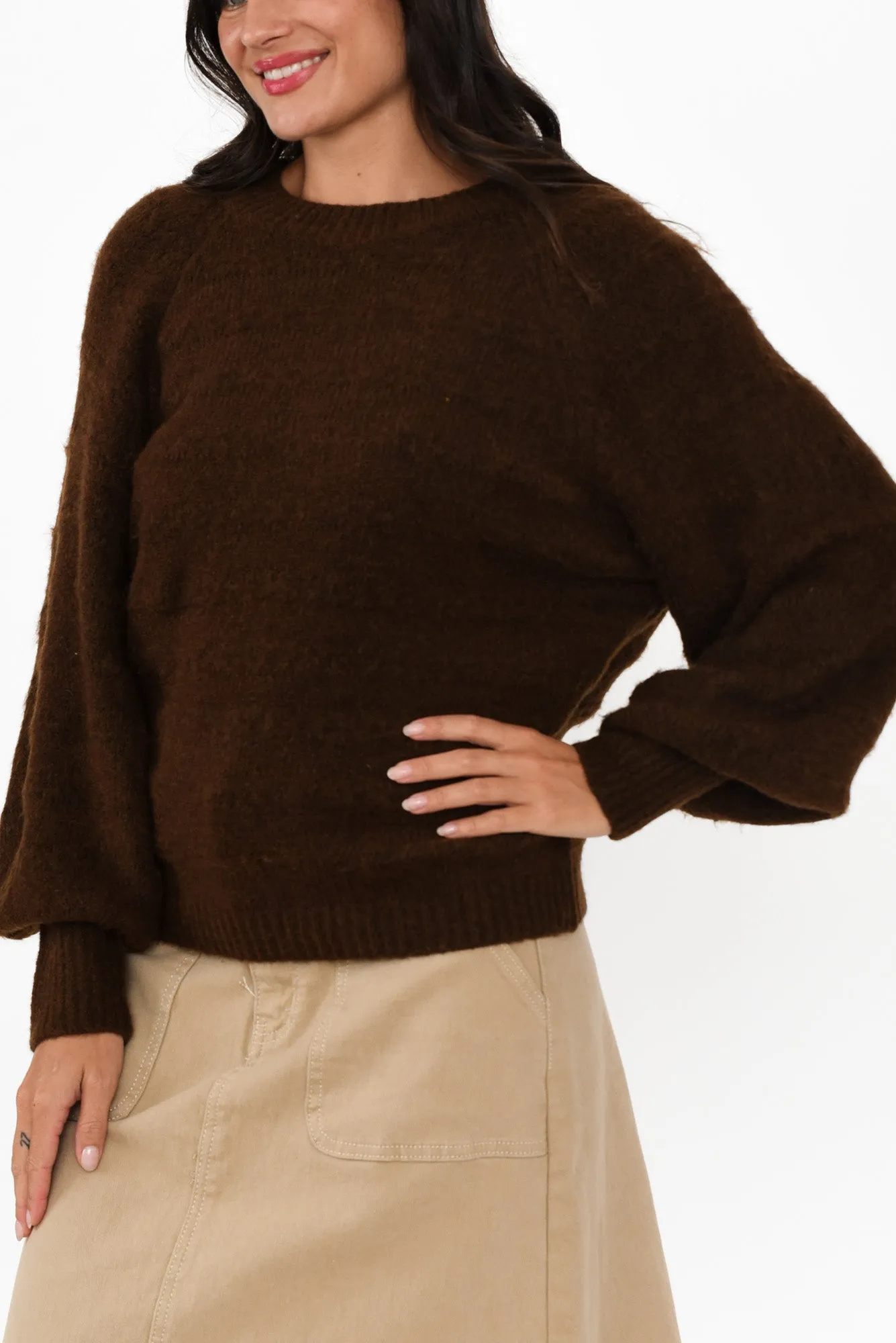 Alta Chocolate Bishop Sleeve Jumper sold by Blue Bungalow product image thumbnail 5