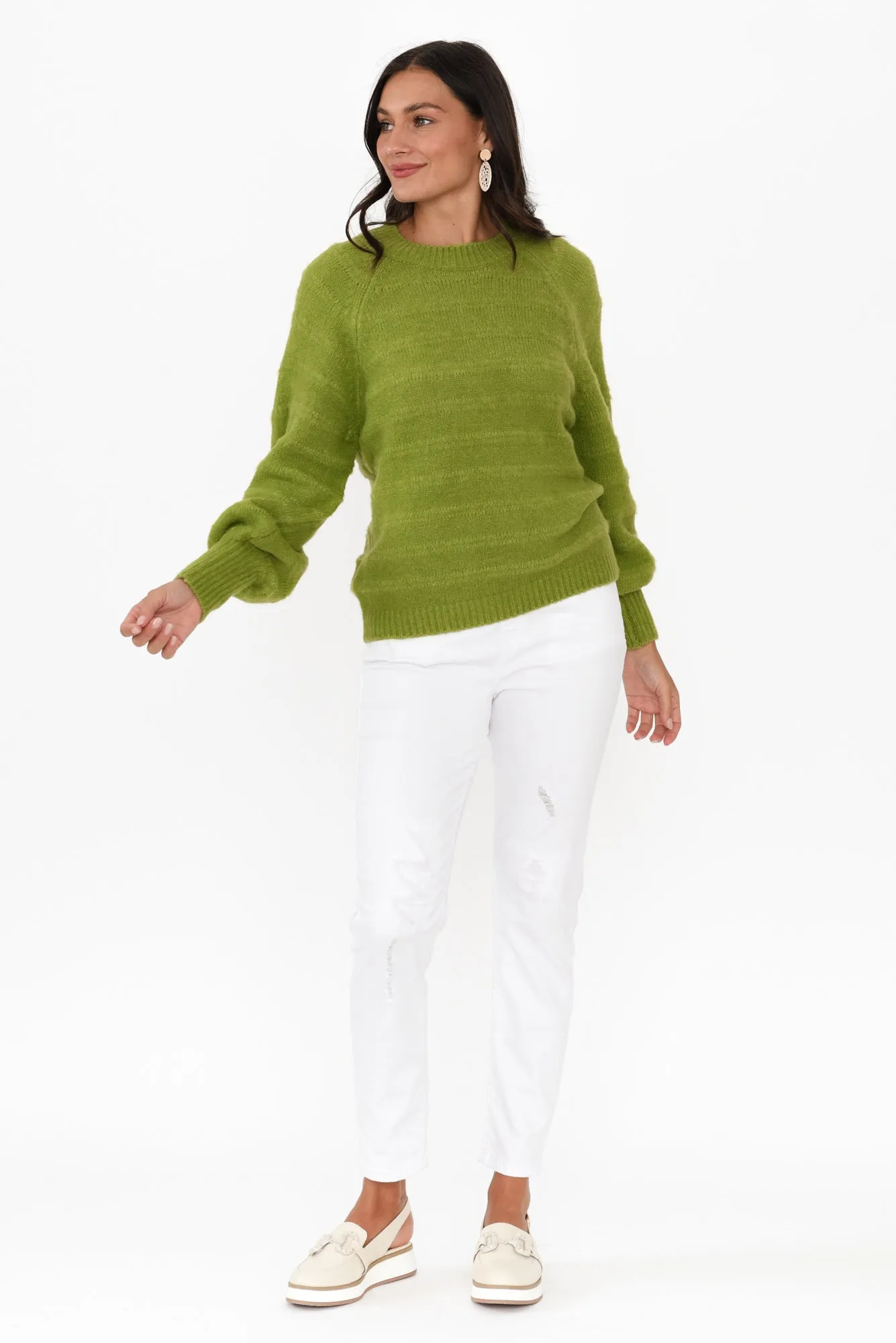 Alta Green Bishop Sleeve Jumper sold by Blue Bungalow product image thumbnail 2