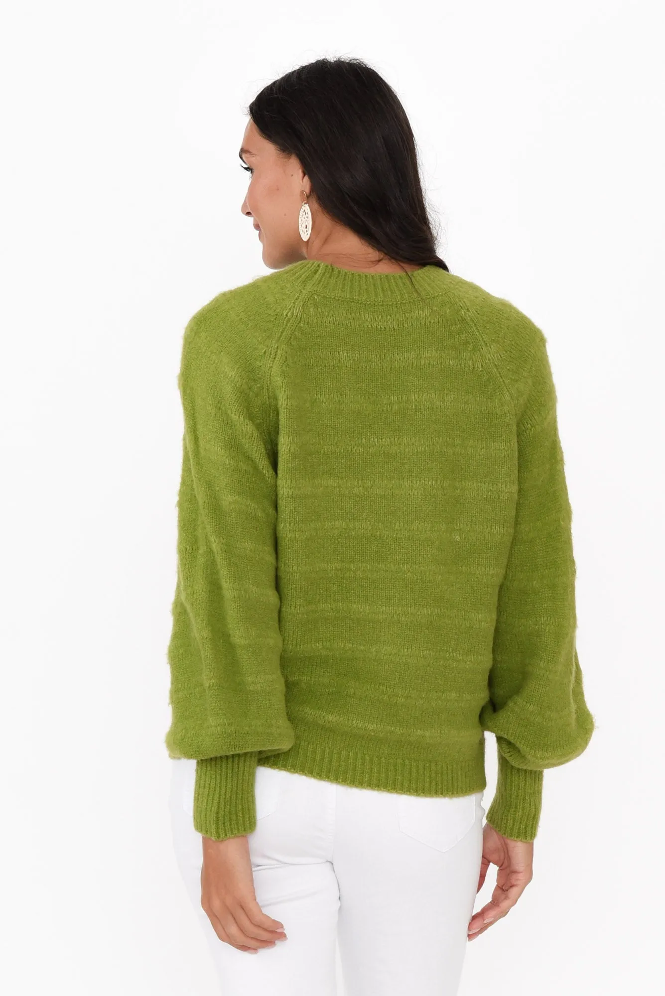 Alta Green Bishop Sleeve Jumper sold by Blue Bungalow product image thumbnail 4
