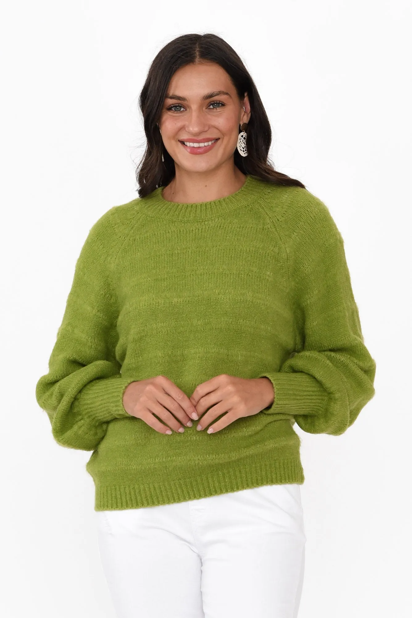 Alta Green Bishop Sleeve Jumper sold by Blue Bungalow