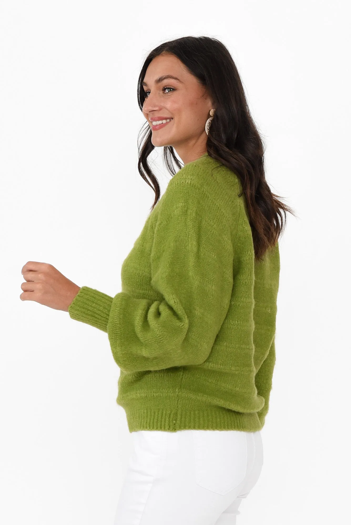 Alta Green Bishop Sleeve Jumper sold by Blue Bungalow product image thumbnail 3