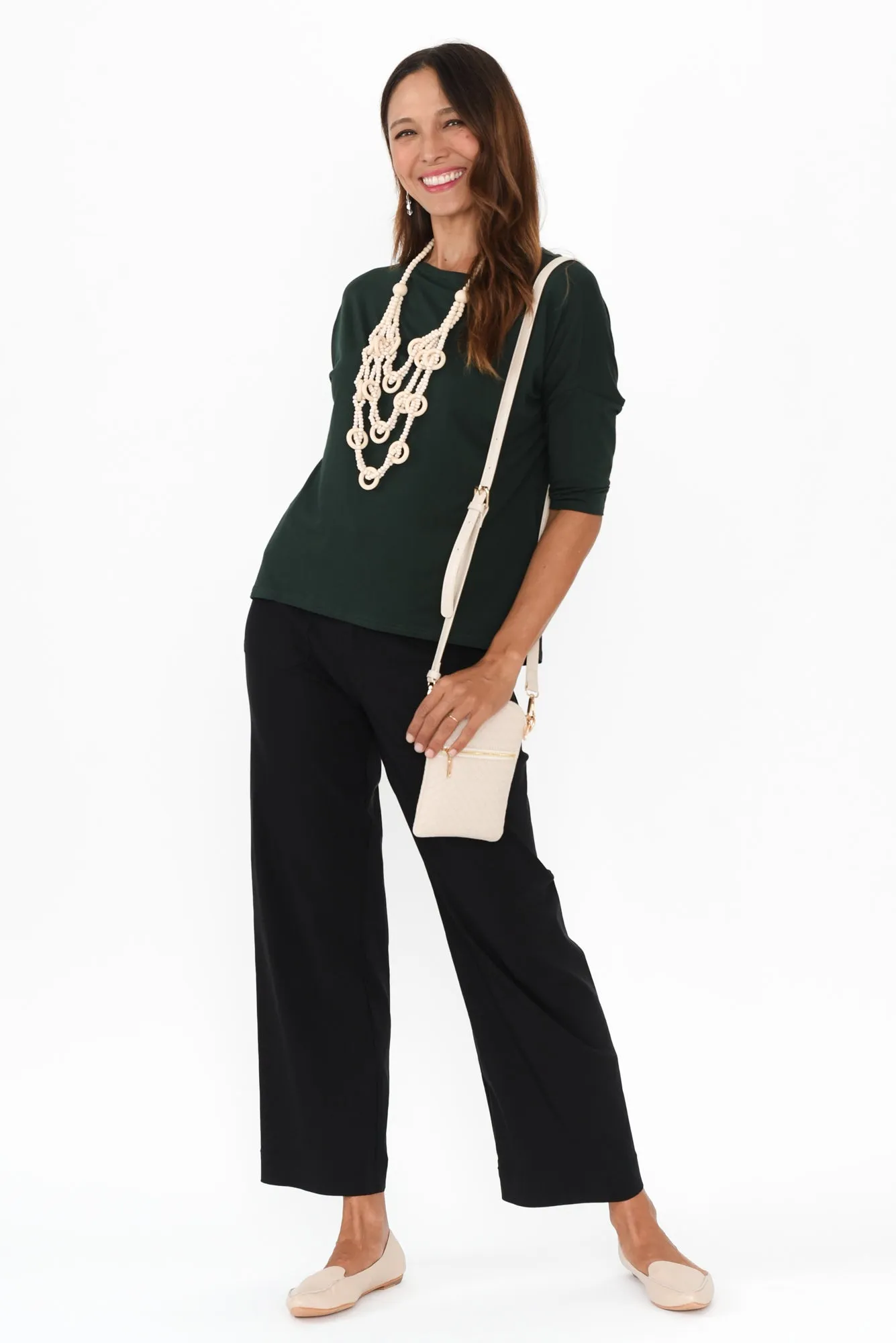 Camila Dark Green Bamboo Top sold by Blue Bungalow product image thumbnail 2