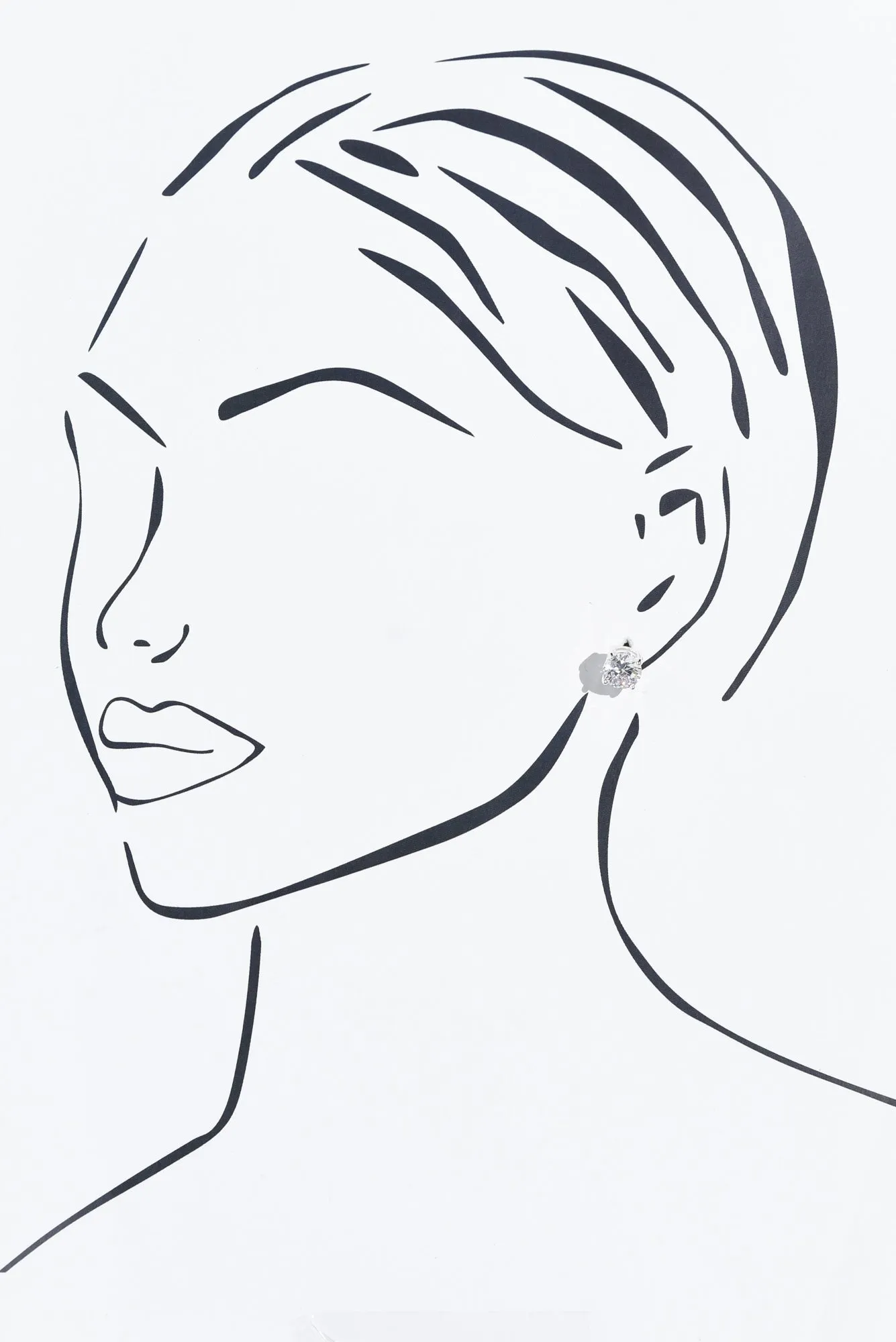 Ballet Silver Diamante Stud Earrings sold by Blue Bungalow product image thumbnail 2