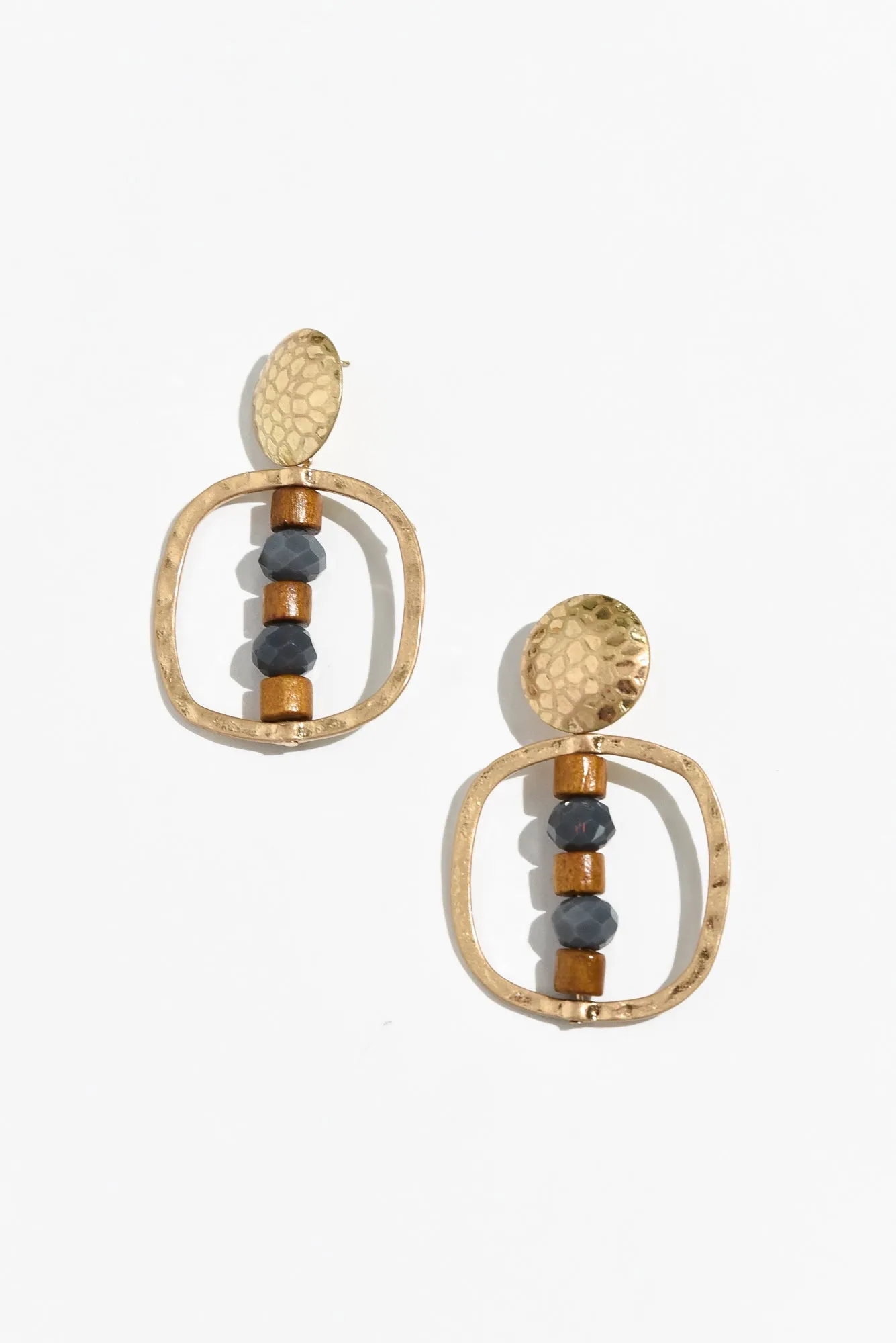 Mauna Gold Beaded Drop Earrings sold by Blue Bungalow