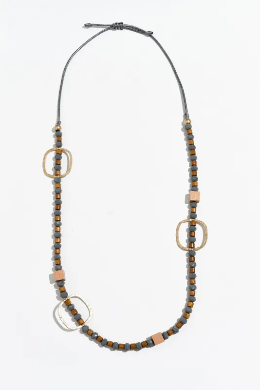 Bates Gold Beaded Necklace sold by Blue Bungalow