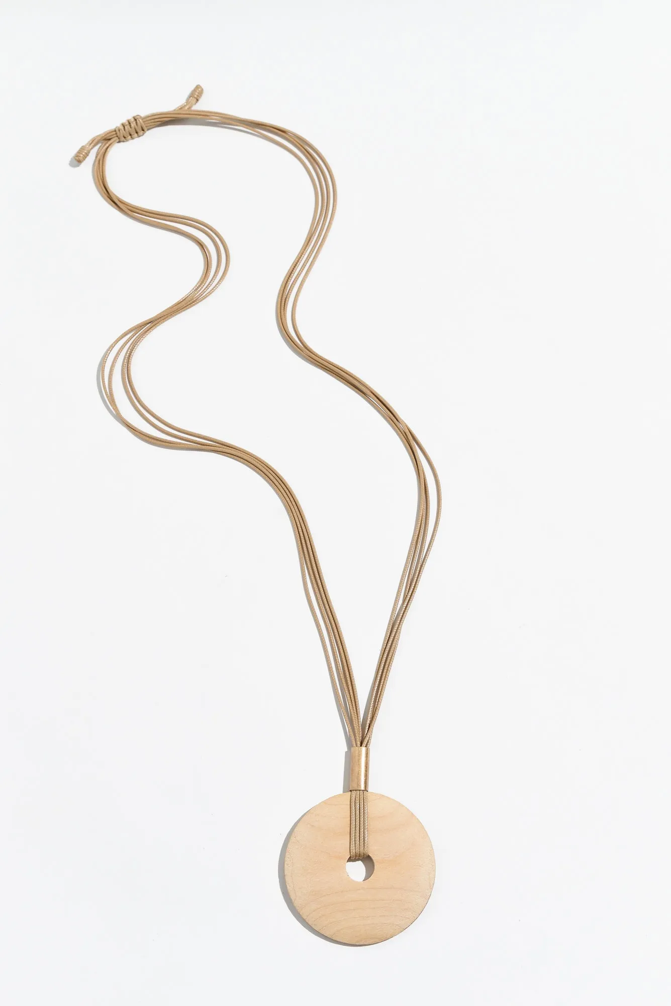 Aria Natural Circle Pendant Necklace sold by Blue Bungalow