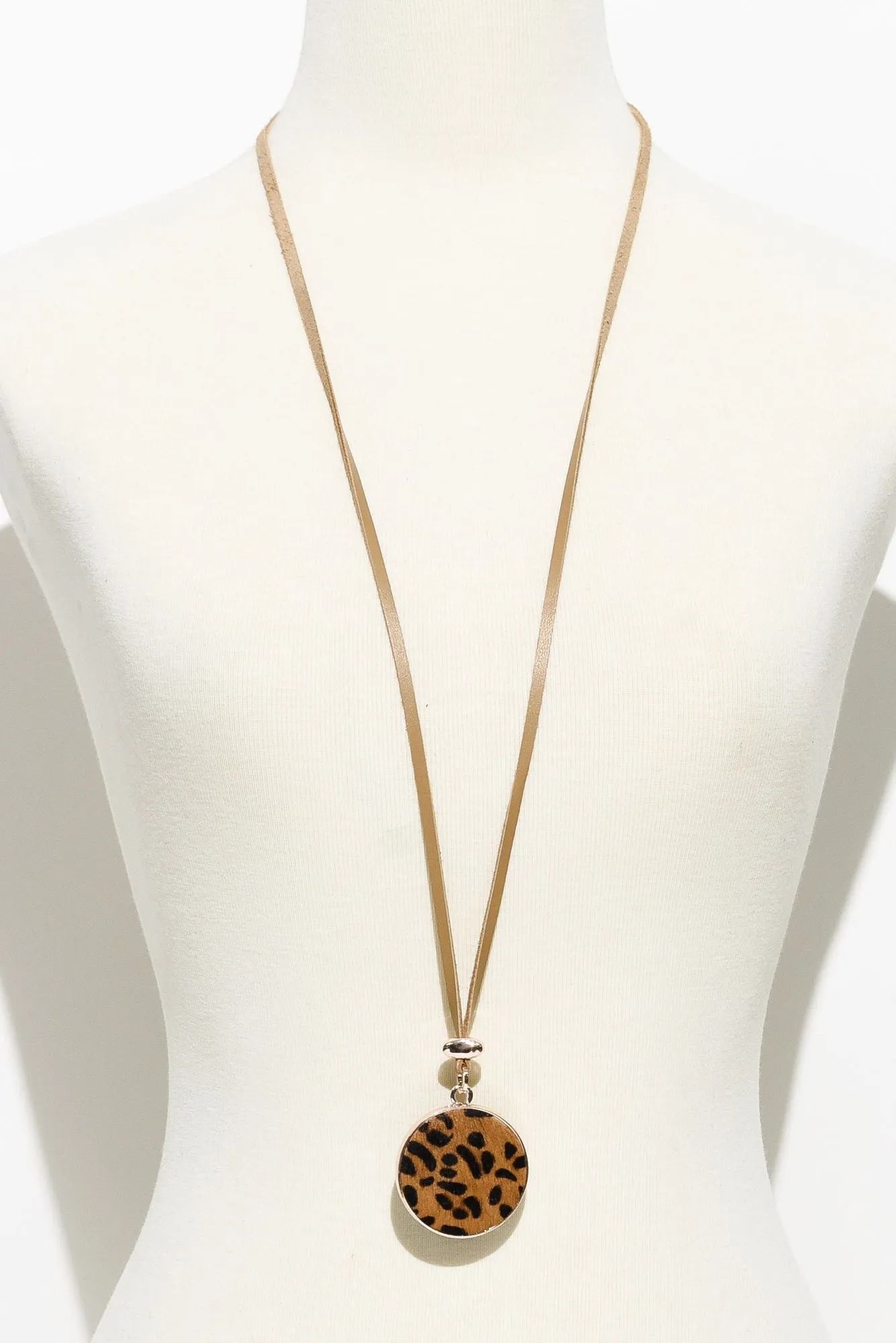 Kendria Brown Leopard Pendant Necklace sold by Blue Bungalow product image thumbnail 2