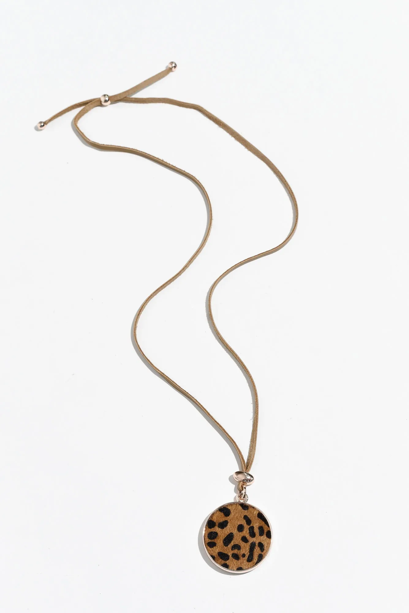 Kendria Brown Leopard Pendant Necklace sold by Blue Bungalow