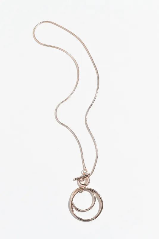Gilda Rose Gold Pendant Necklace sold by Blue Bungalow