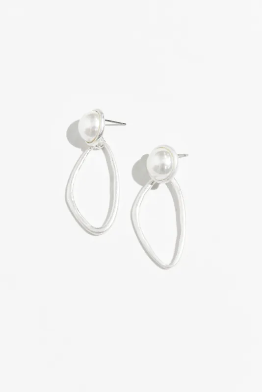 Portia Silver Drop Earrings sold by Blue Bungalow