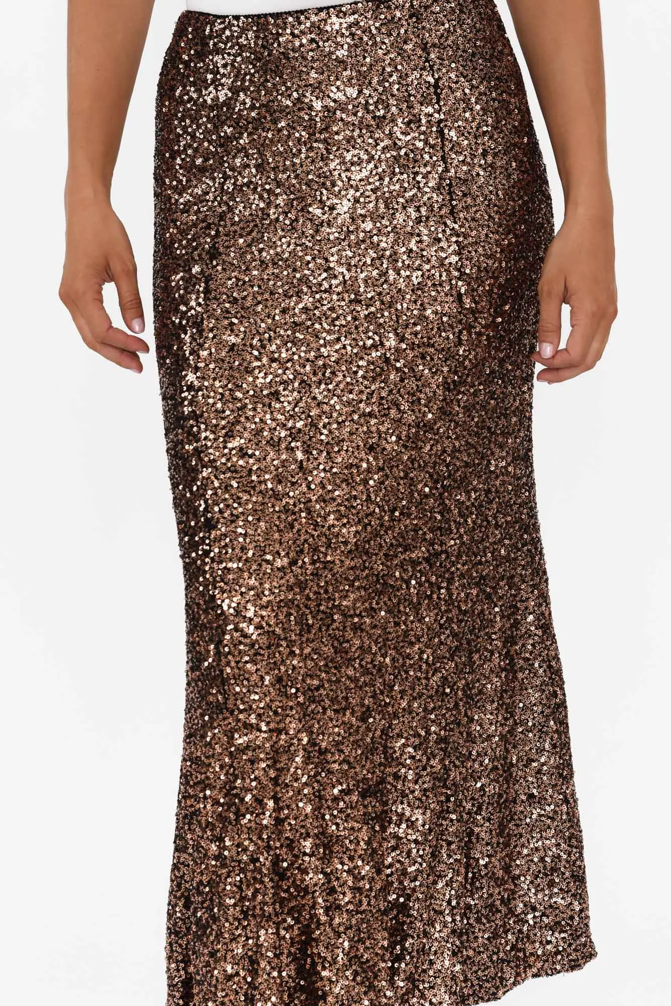 Ritz Bronze Sequin Skirt sold by Blue Bungalow product image thumbnail 5