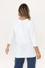 Blaire White Splice Cotton Top sold by Blue Bungalow