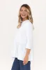 Blaire White Splice Cotton Top sold by Blue Bungalow