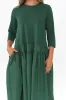 Florette Green Splice Cotton Dress sold by Blue Bungalow