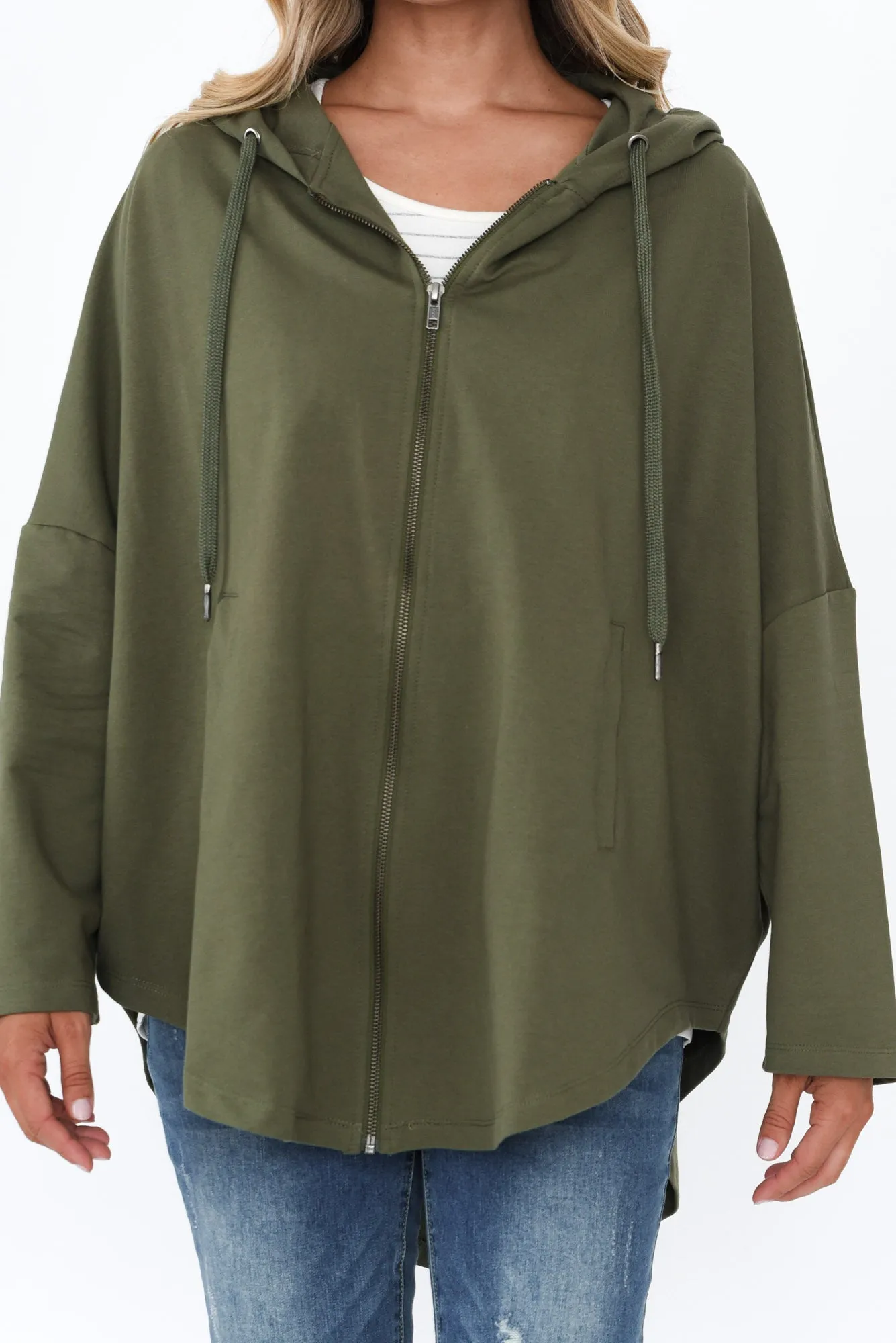 Sal Khaki Cotton Hooded Jacket sold by Blue Bungalow product image thumbnail 5