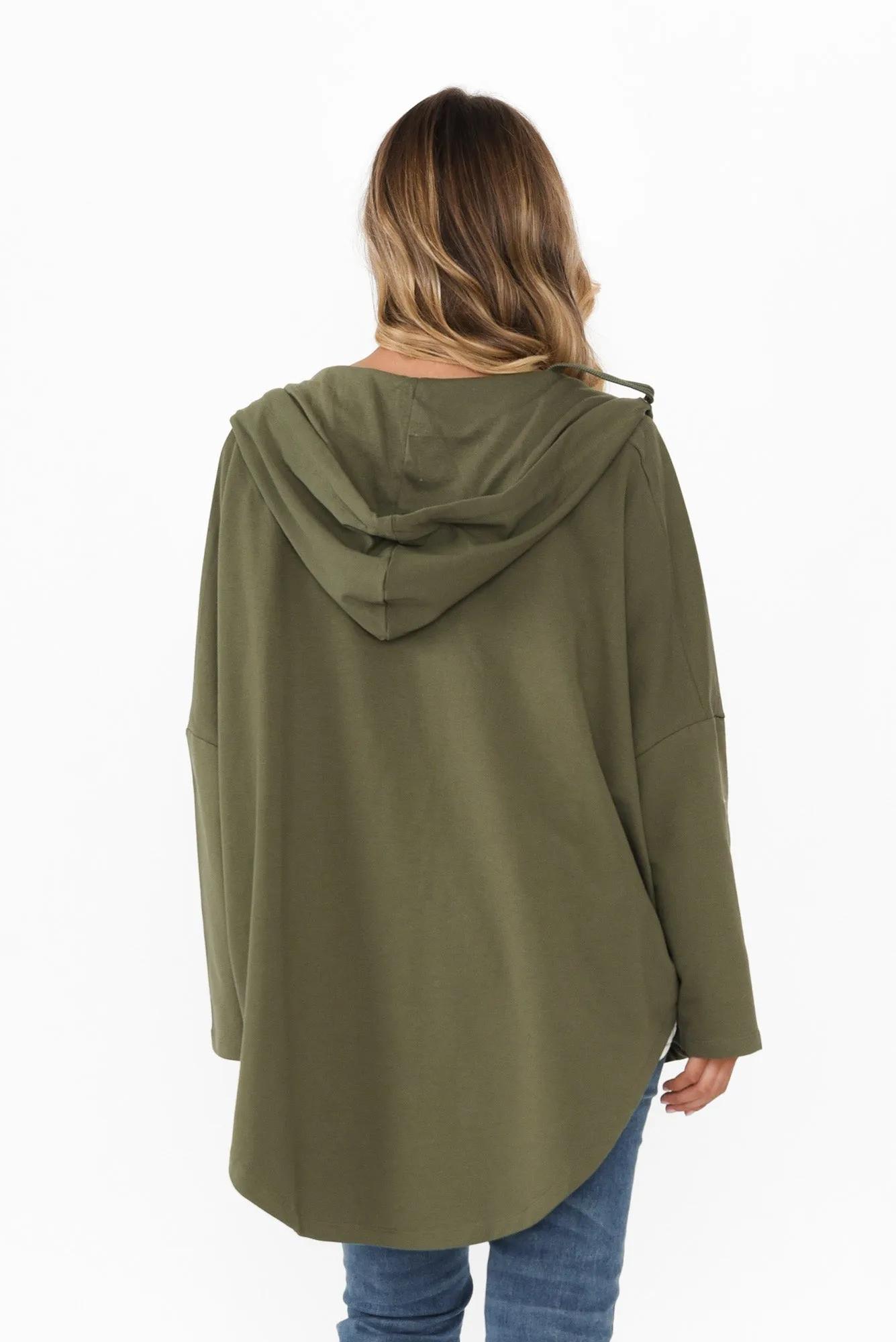 Sal Khaki Cotton Hooded Jacket sold by Blue Bungalow product image thumbnail 4