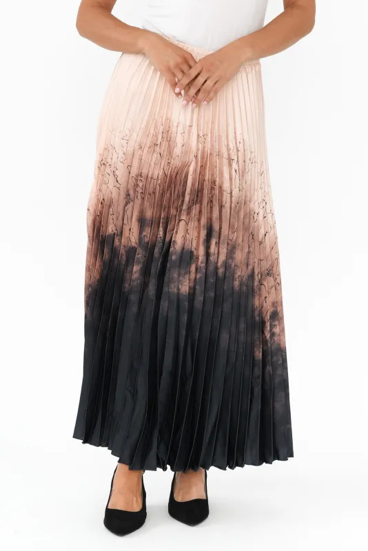 Alias Blush Abstract Pleated Skirt sold by Blue Bungalow