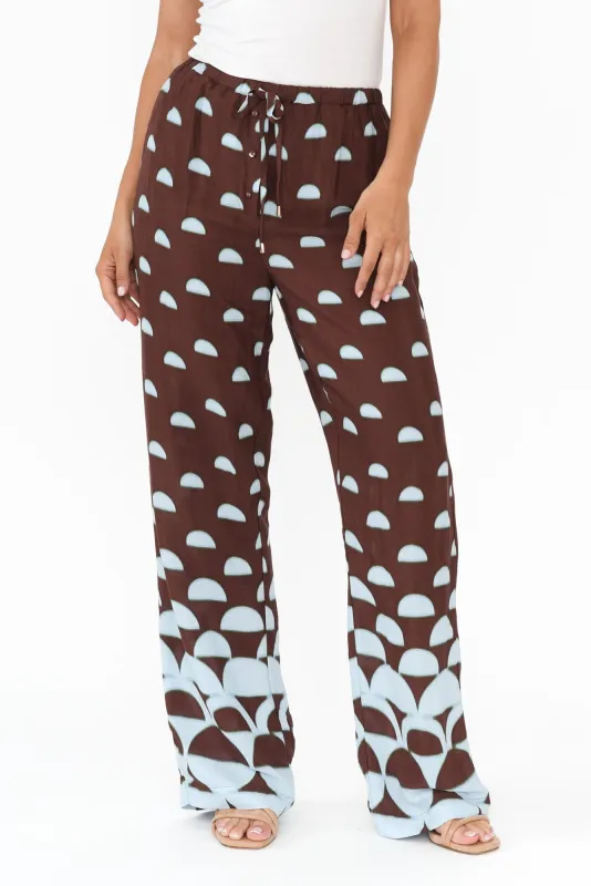Second Valley Brown Geo Pants sold by Blue Bungalow