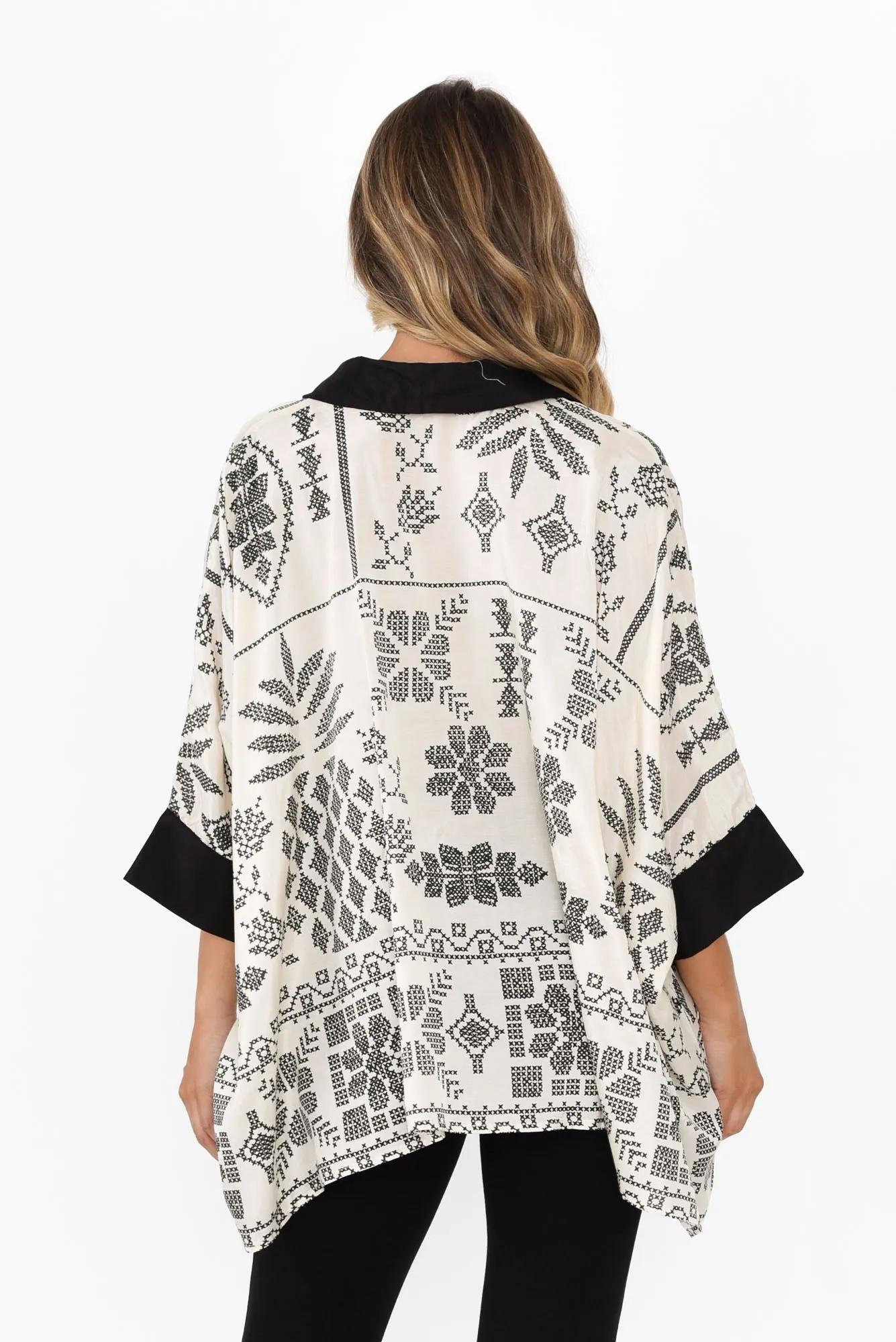 Rio Natural Abstract Collared Shirt sold by Blue Bungalow product image thumbnail 4