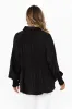 Birdie Black Ruched Shirt sold by Blue Bungalow