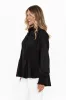Birdie Black Ruched Shirt sold by Blue Bungalow