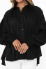 Birdie Black Ruched Shirt sold by Blue Bungalow