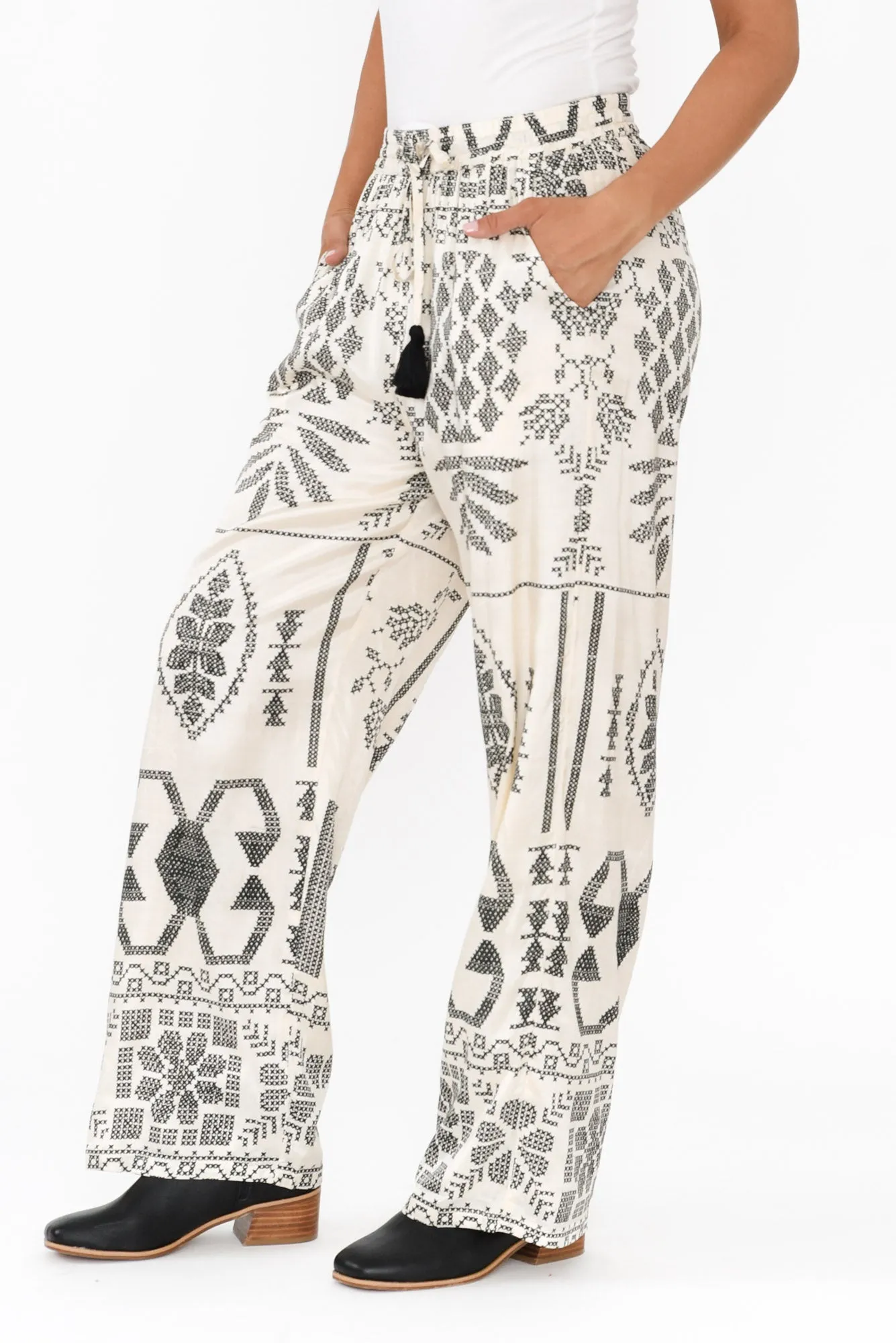 Rio Natural Abstract Tie Pants sold by Blue Bungalow product image thumbnail 3