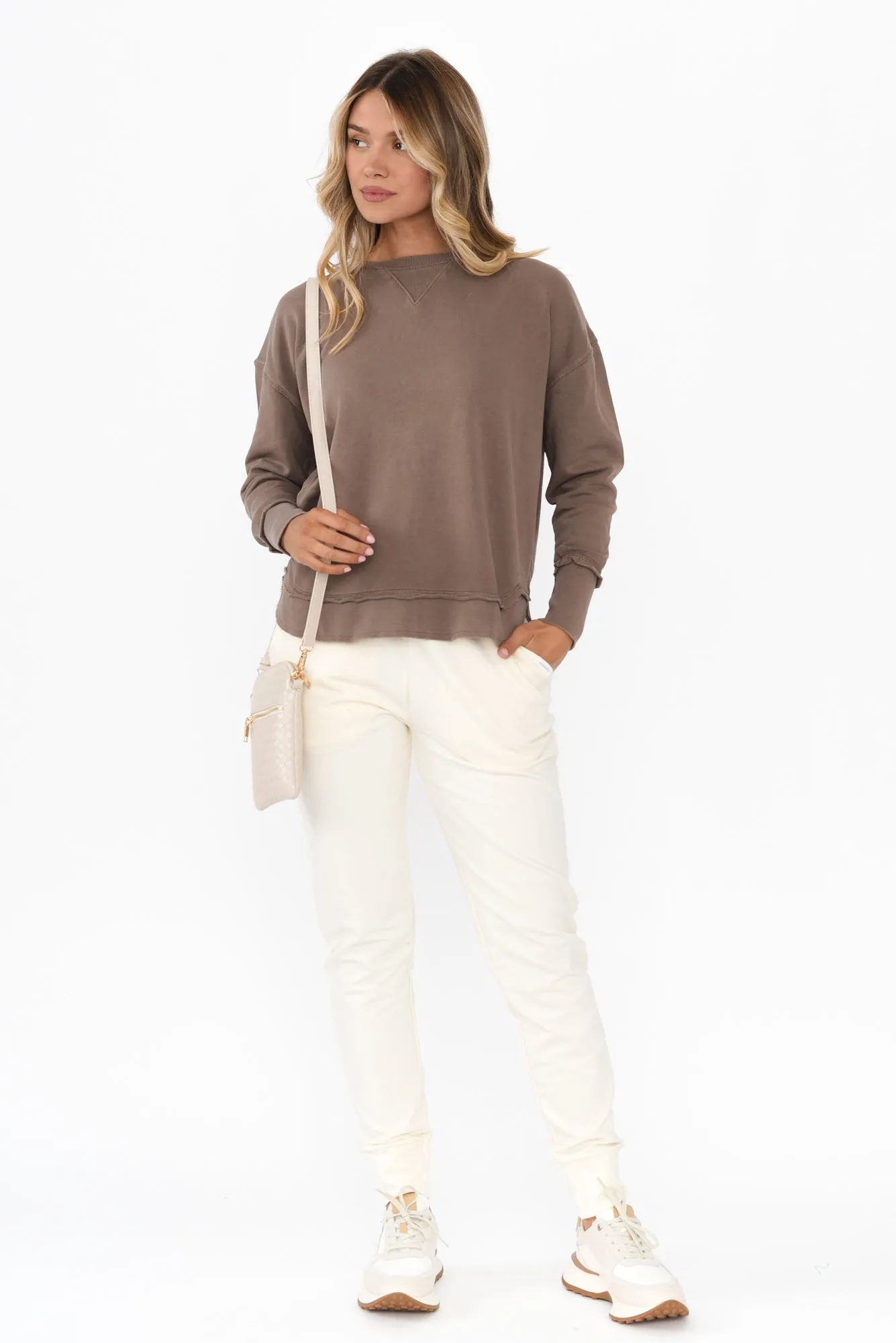 Lazy Days White Sweatpants sold by Blue Bungalow product image thumbnail 2