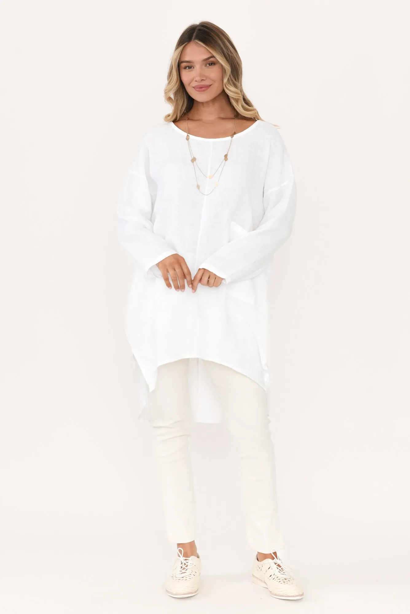 Eclipse Cream Cotton Stretch Pants sold by Blue Bungalow product image thumbnail 2