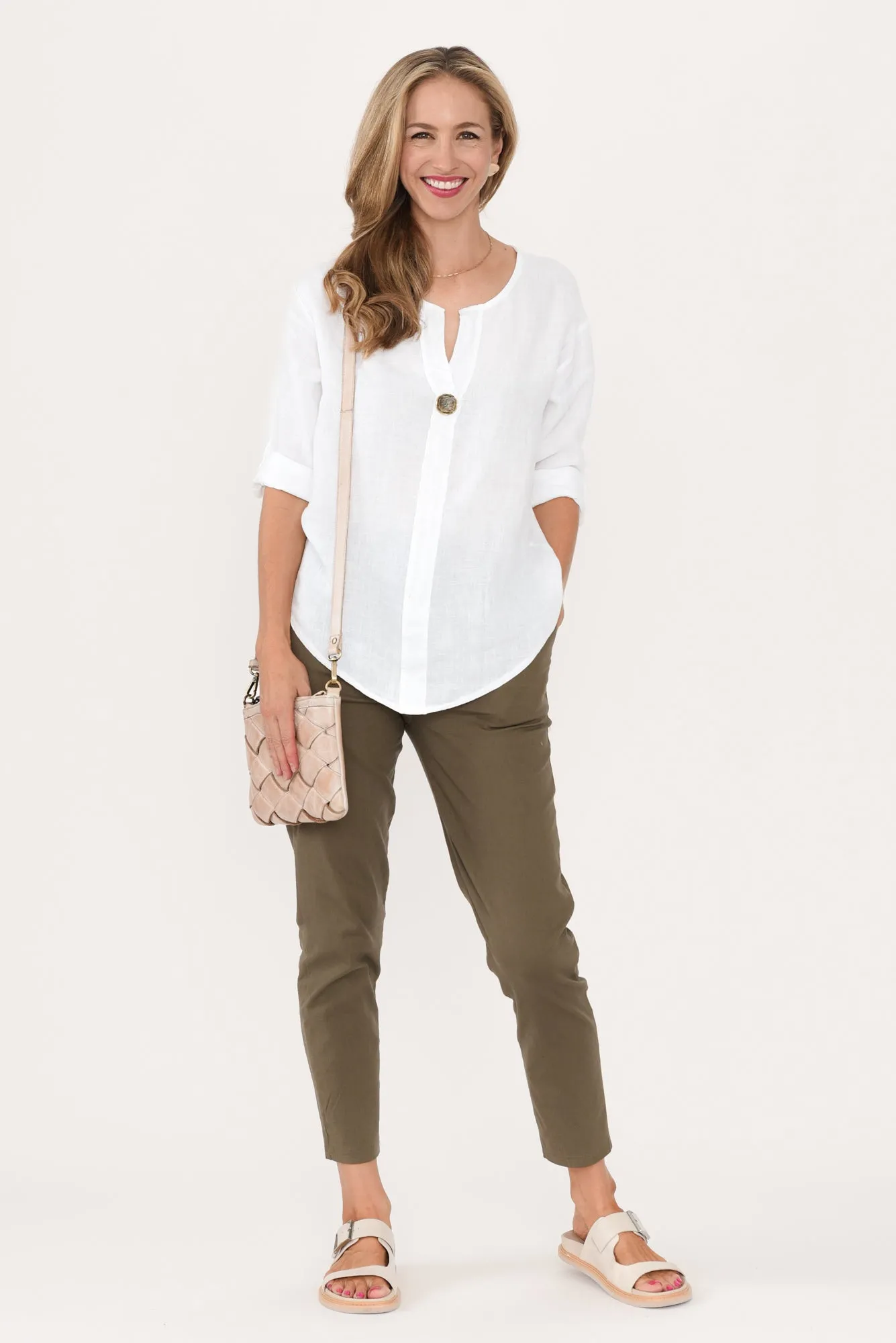 Rita White Linen Top sold by Blue Bungalow product image thumbnail 2