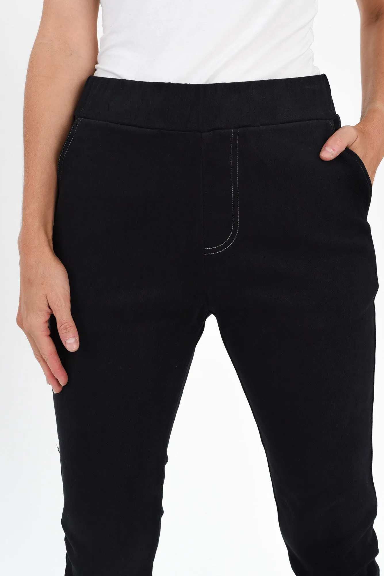 Eclipse Dark Blue Cotton Stretch Pants sold by Blue Bungalow product image thumbnail 5
