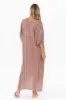 Catrin Pink Stripe Linen Kaftan sold by Blue Bungalow
