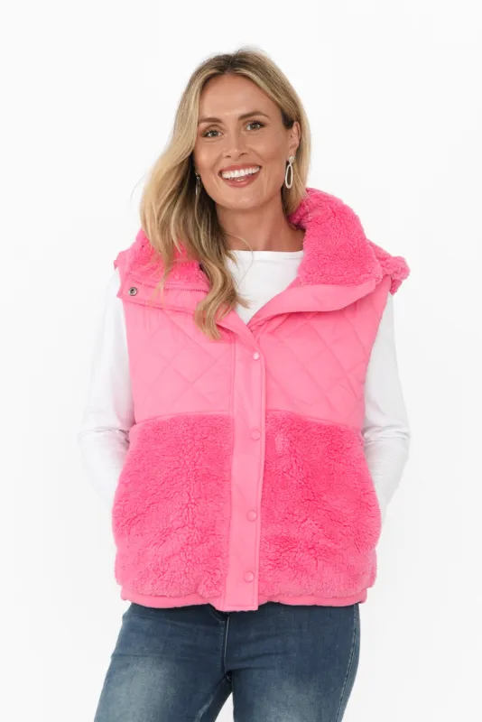 Alaska Pink Quilted Vest sold by Blue Bungalow
