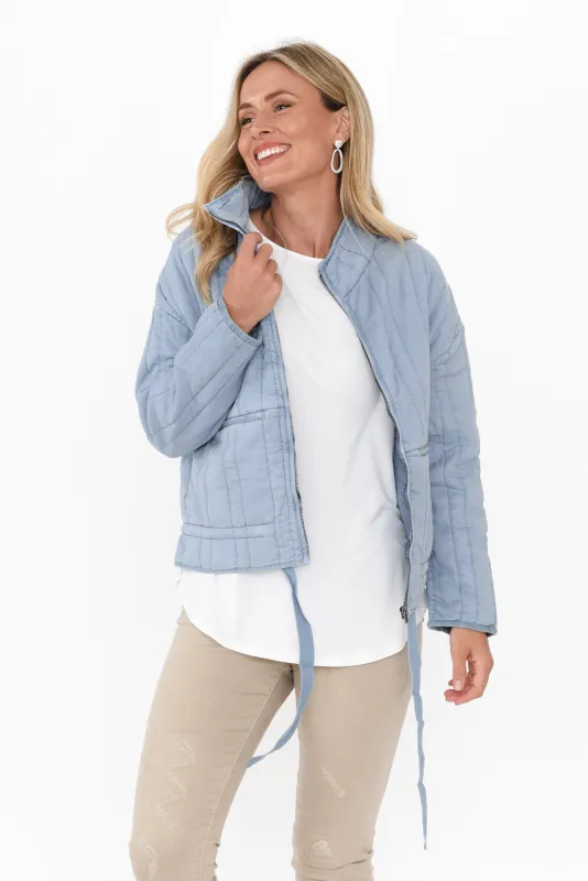 Sparrow Blue Quilted Jacket sold by Blue Bungalow