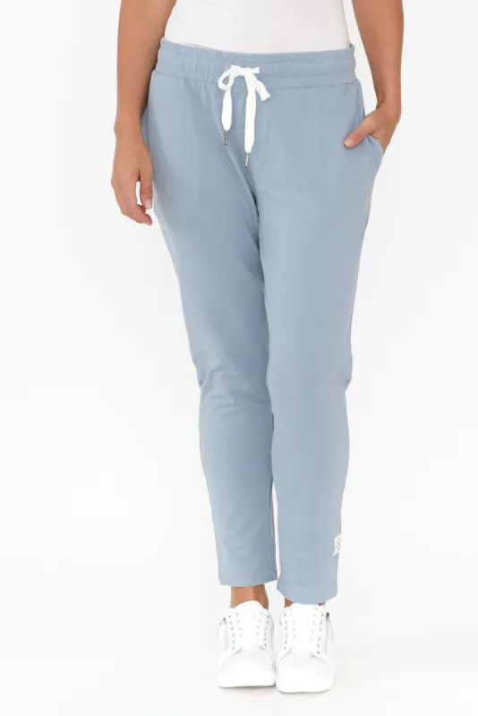 Lobby Light Blue Cotton Relaxed Sweatpants sold by Blue Bungalow